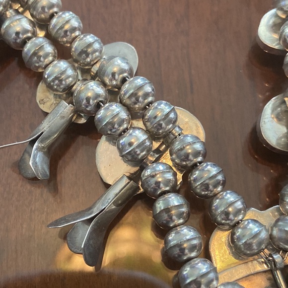 Turquoise, squash blossom necklace - Picture 8 of 11